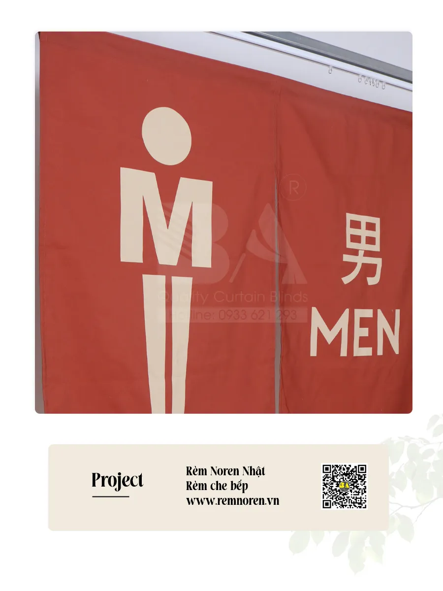Rèm Noren Che WC Nam Chữ Trung – Anh Cho Nhà Xưởng-5